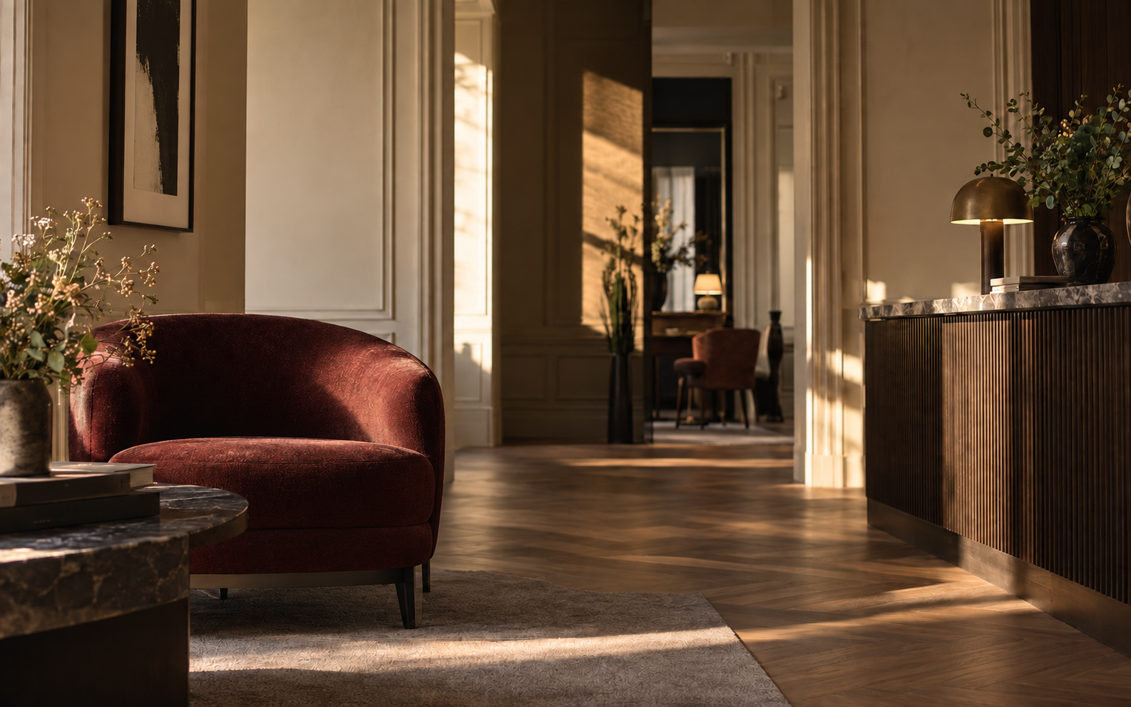 Visuel d’ambiance hôtelier conceptuel et non contractuel pour Hôtel Le Jaurès